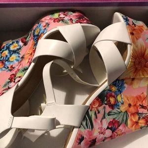 Size 10 Wedge Heels Worn Once